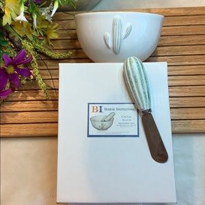 Cactus bowl & spreader set